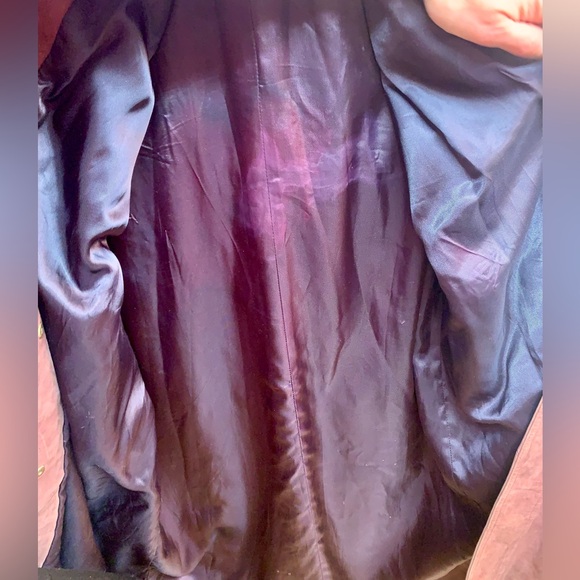 🔥VTG Genuine Leather Trench Coat Ankle Duster 80s 90s Cowboy Western Full Length - Picture 14 of 16